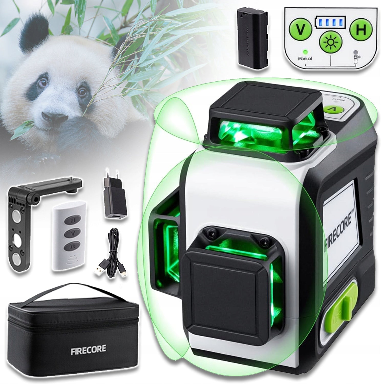 12 LINES CROSS LASER 3D LASER LEVEL 360 PLANE GREEN