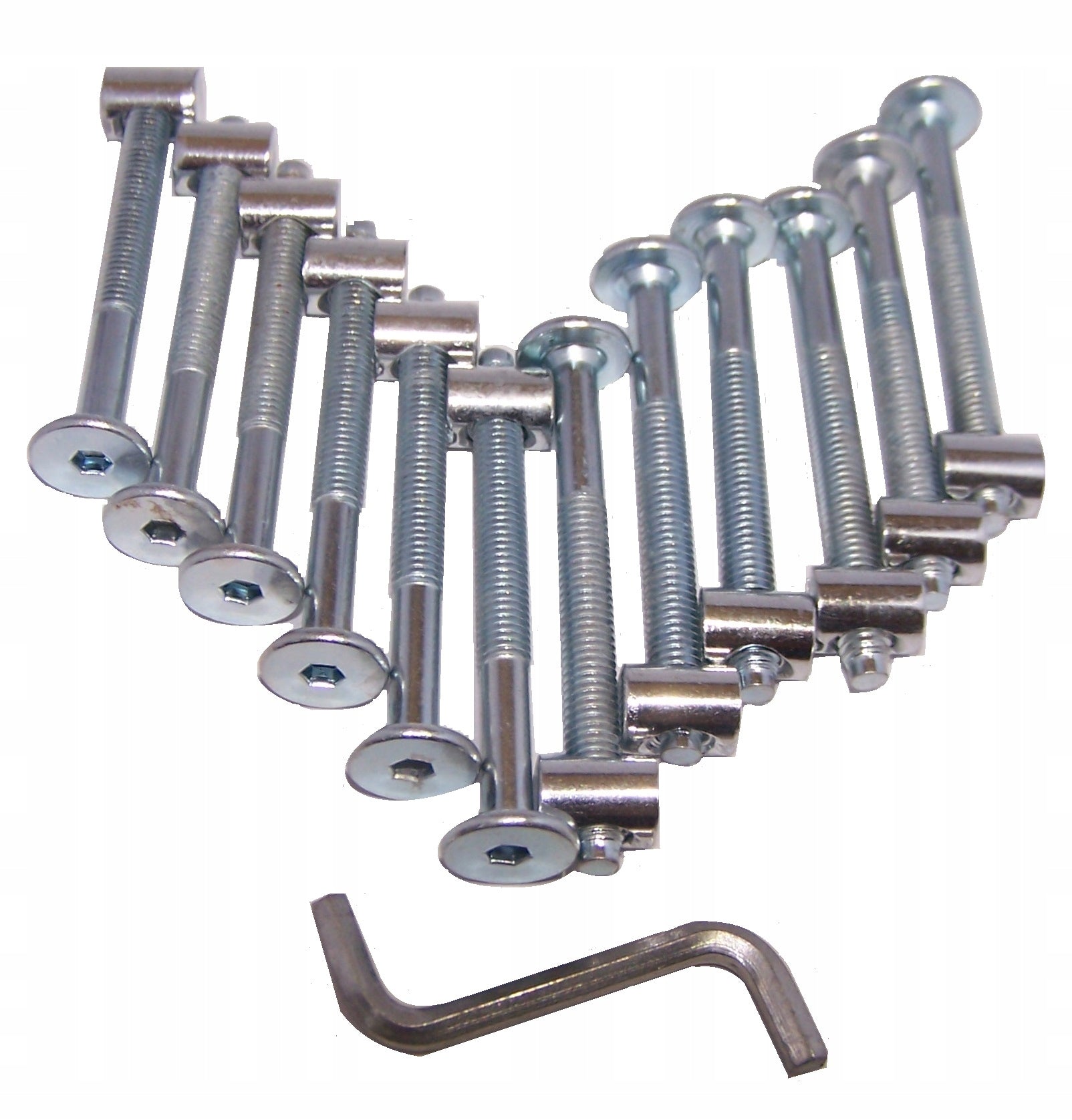 12 PIECES SCREW SCREWS WITH INSERTION INTO THE CRIB
