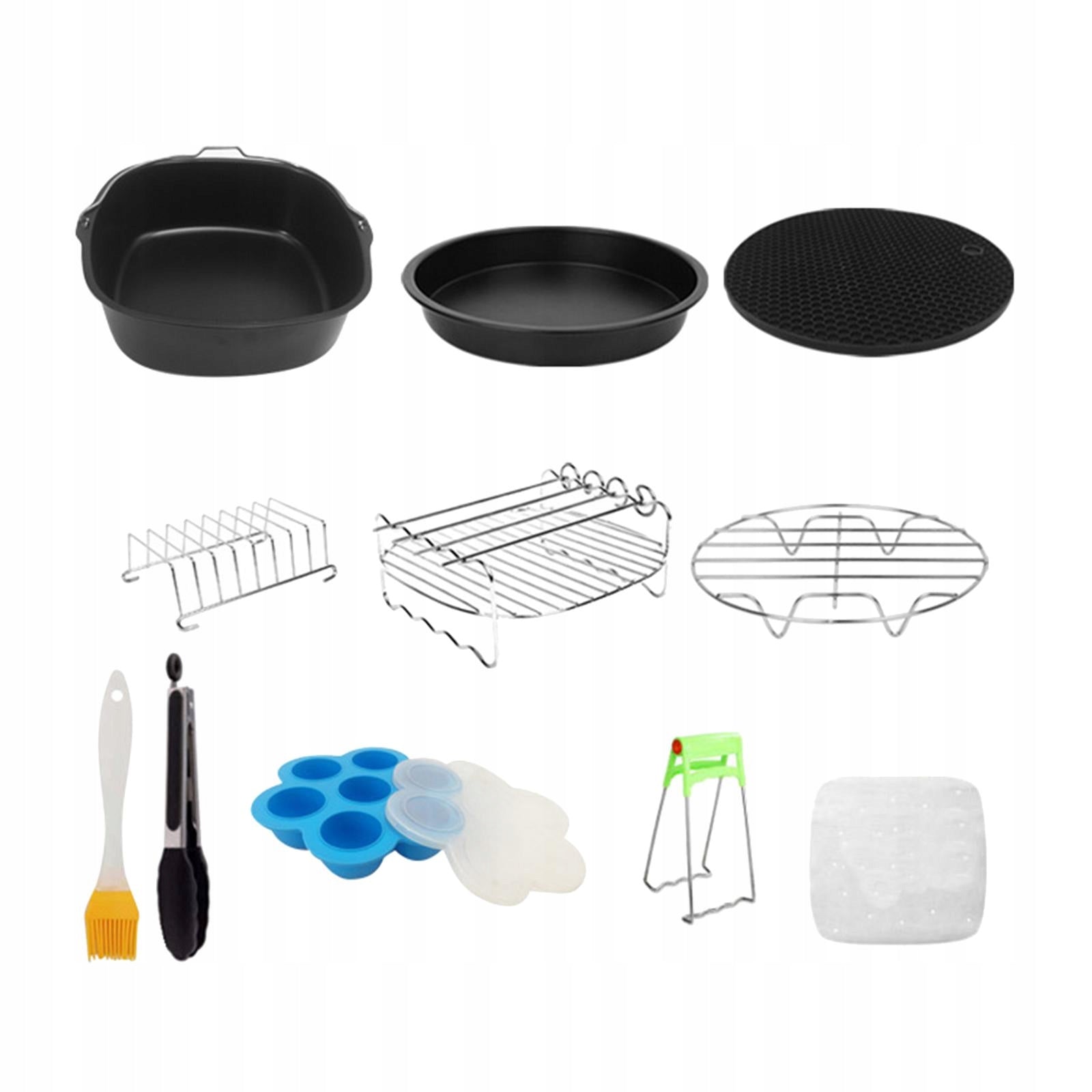 12 Pieces Air Fryer Accessories Set Cake Barrel Heat Insulation for Cooking