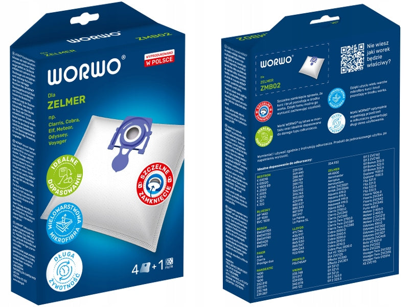 12 X ZELMER ODYSSEY METEOR VACUUM CLEANER BAGS 2 ELF 2 ELF 3 BOSCH AQUAWASH EAN (GTIN) 5901362004819