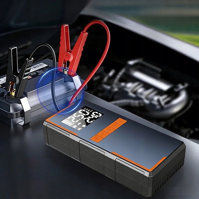 12000MAH ROZRUSZNIK SAMOCHODOWY POWERBANK AWARYJNY Z KOMPRESOREM 10 BAR Manufacturer code BOOSTER URZĄDZENIE ROZRUCHOWE