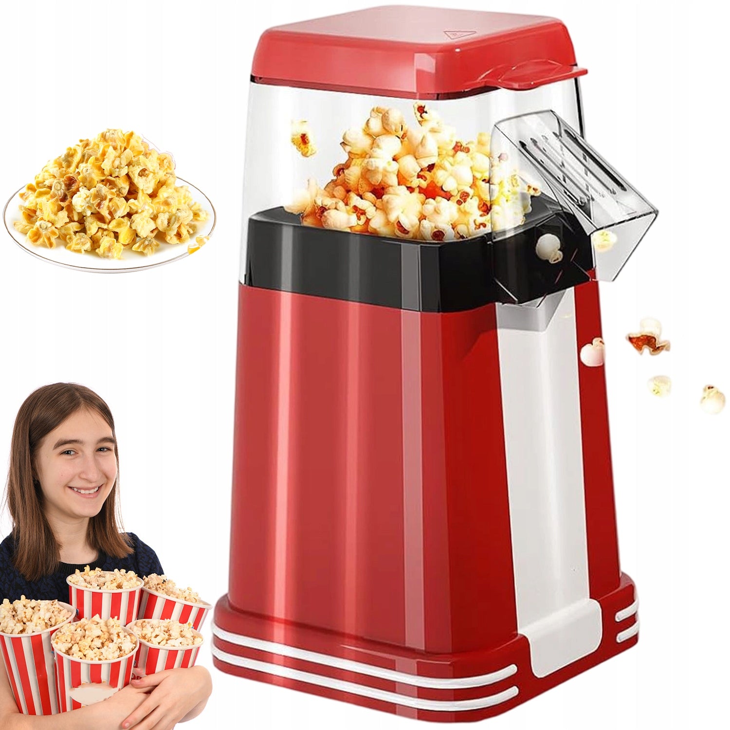 1200W AUTOMATIC POPCORN MAKER WITHOUT FAT HOT AIR
