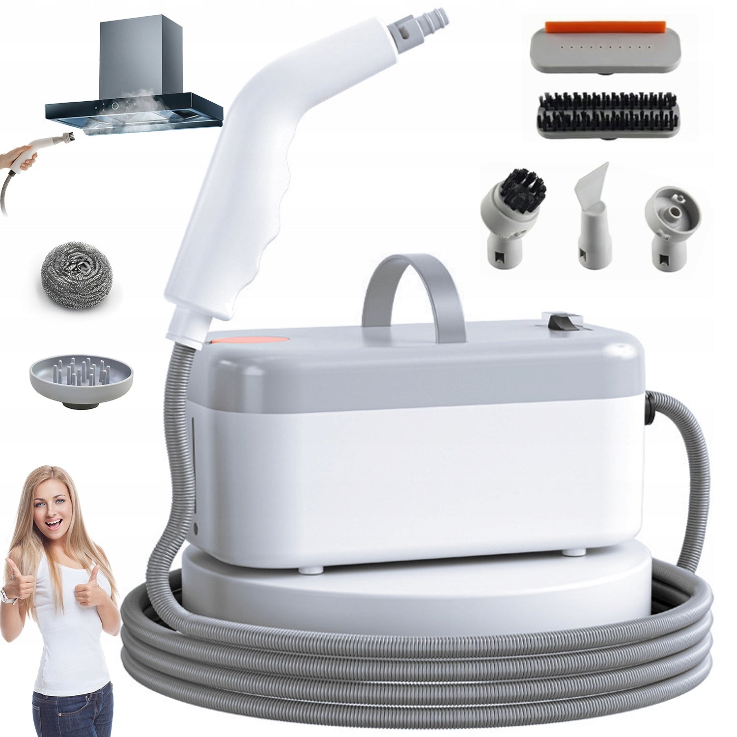 1200W HANDHELD STEAM CLEANER WITH ACCESSORIES HIGH TEMPERATURE Packaging status original