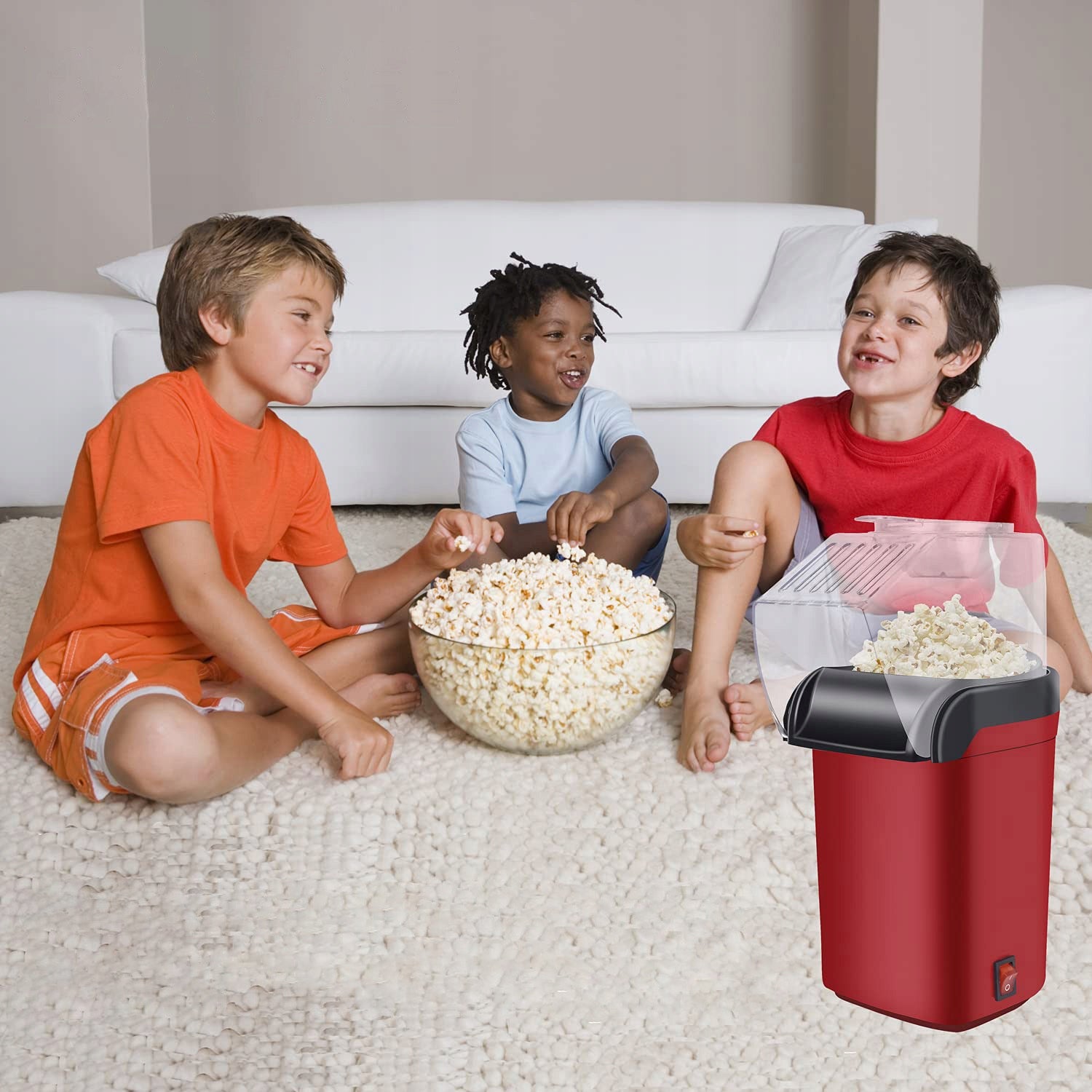 1200W NON-FAT POPCORN MACHINE FOR HOME AUTOMATIC DEVICE 230V Brand no brand