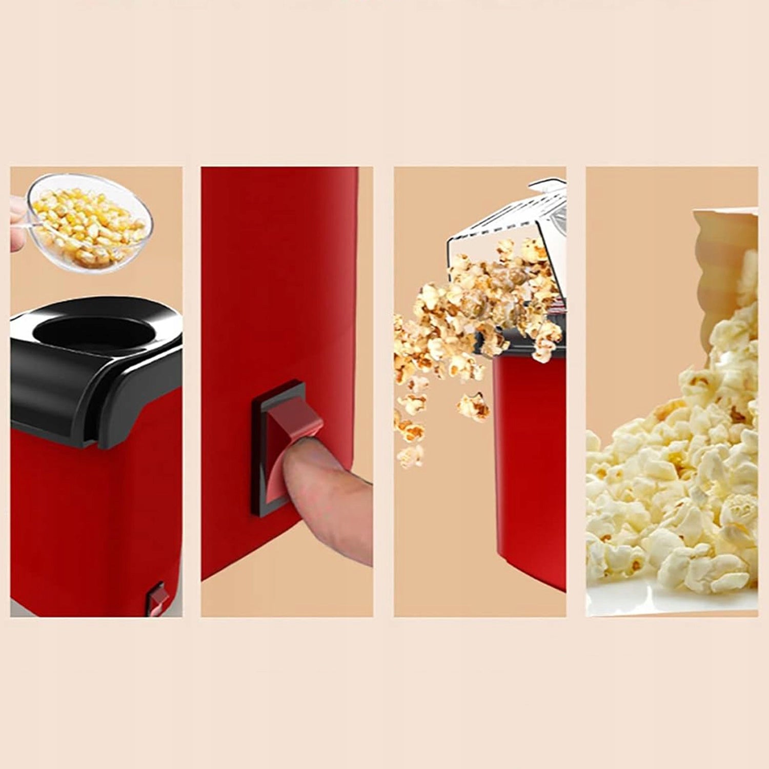 1200W QUALITY AUTOMATIC POPCORN MACHINE 26*11.5*10CM Packaging status original