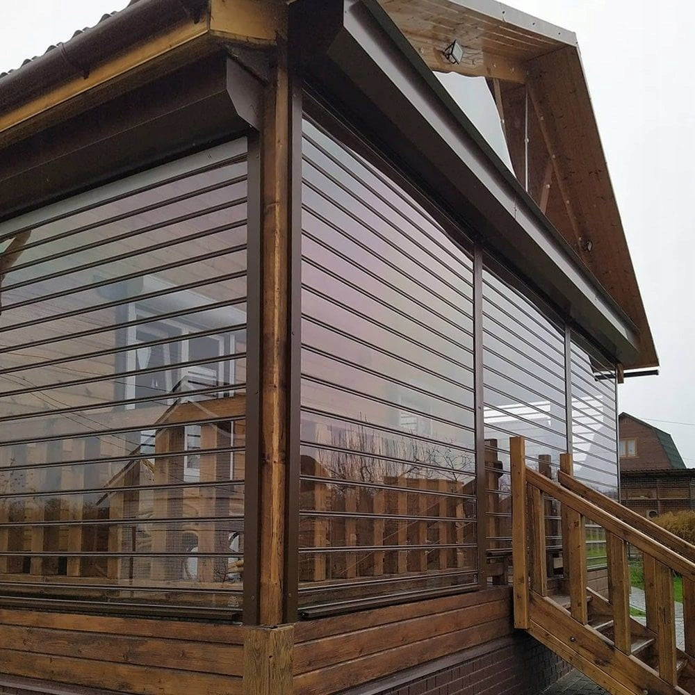 1230x1000 Polycarbonate Outdoor Transparent Blind