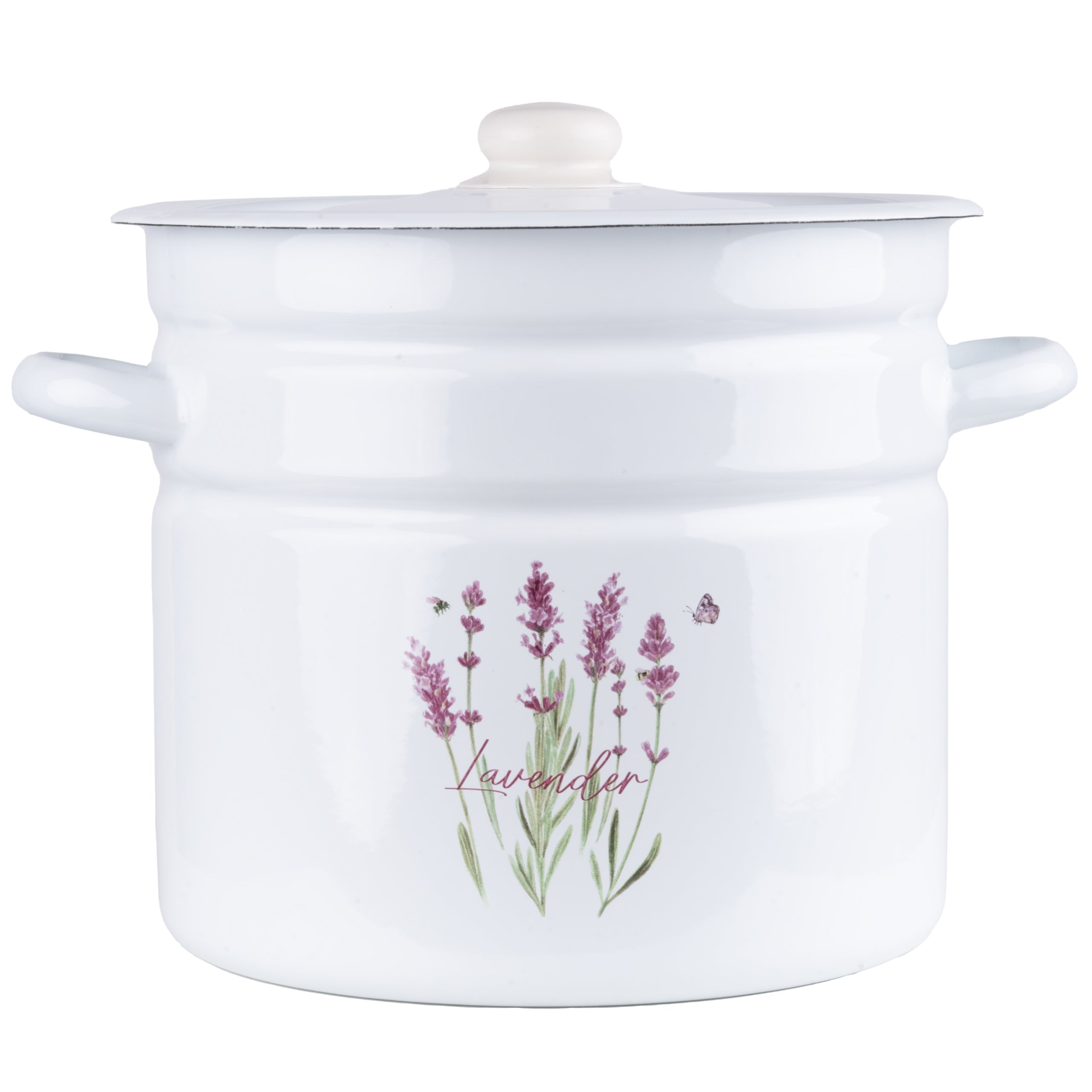 12L ENAMEL POT WITH LID LARGE HIGH GAR FOR BIGOS WEKÓW TRADITIONAL