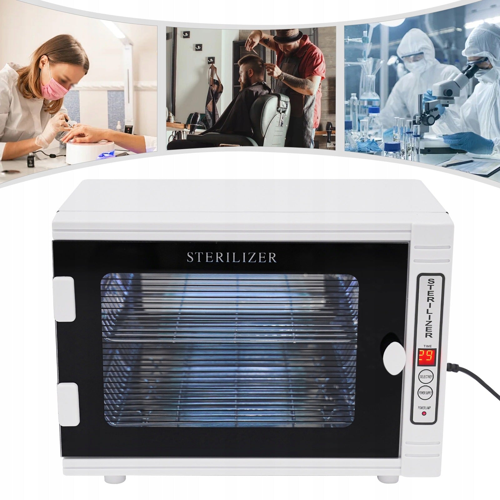 12L Salon Sterilizer Cabinet 8W Disinfector for Nail Hair Tools Manufacturer code MRA9IV-001800EU