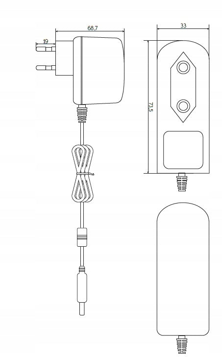 12V 1.2A 12W STABILIZED POWER SUPPLY AS XKD Brand no brand
