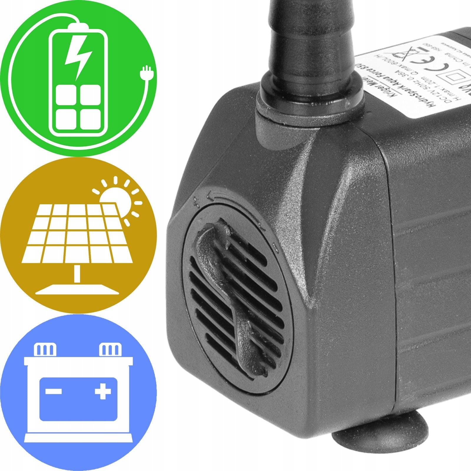 12V 1500LH WATER PUMP FLOW CONTROL QUIET FOR MOTORHOME AND GARDEN Manufacturer code POMPA WODY 1500L/H NA 12V DO OCZKA WODNEGO