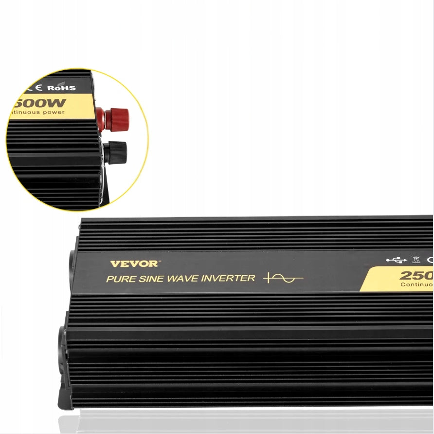 12V/230V 2500W CONVERTER PURE SINE LCD REMOTE CONTROL 5000W Packaging status original