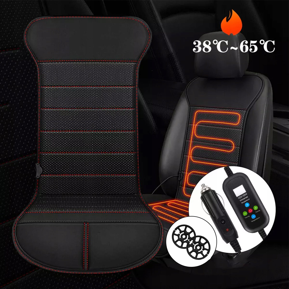 12V 24V HEATED SEAT HEATING MAT WITH REMOTE CONTROL FOR CAR Brand no brand
