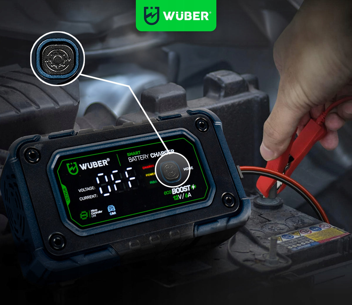 12V 6A CAR MICROPROCESSOR BATTERY RECTIFIER LCD CHARGER Manufacturer's catalog number W14230 PROSTOWNIK