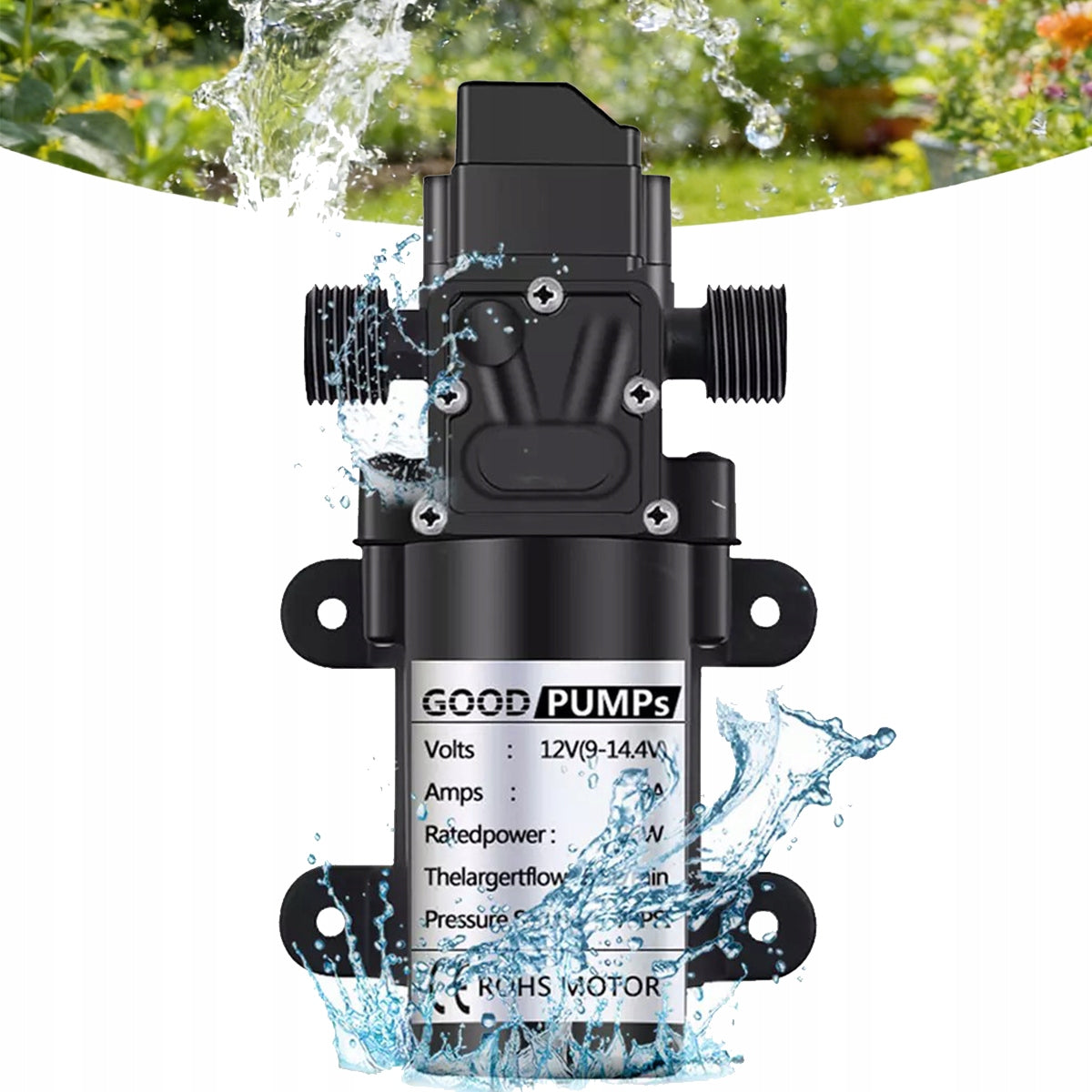 12V 72W MEMBRANE WATER PRESSURE PUMP SELF-PRIMING GARDEN PUMP