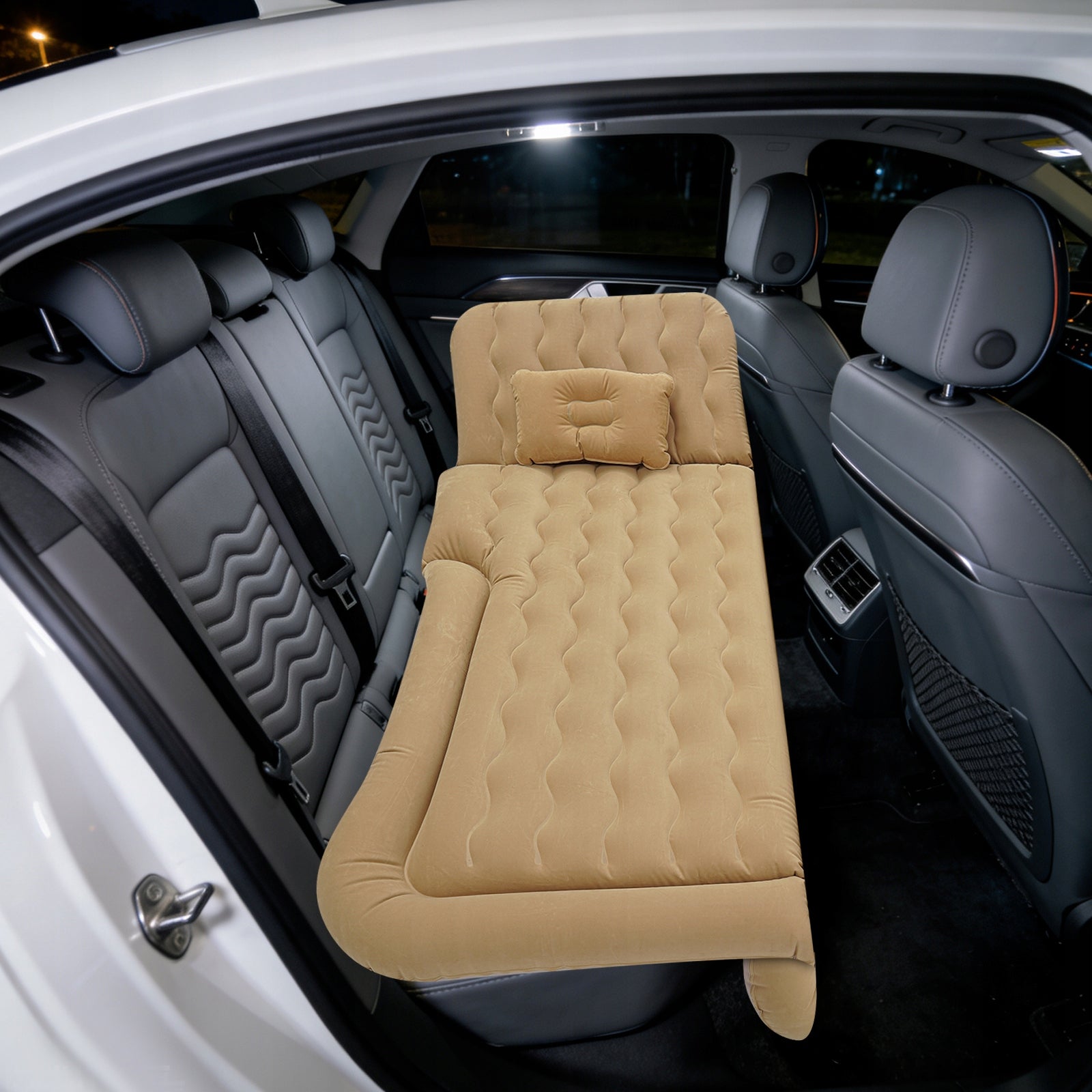 12V 75W Beige Suv Car Inflatable Air Mattress 1.74*1.26M 300kg Load Packaging status original