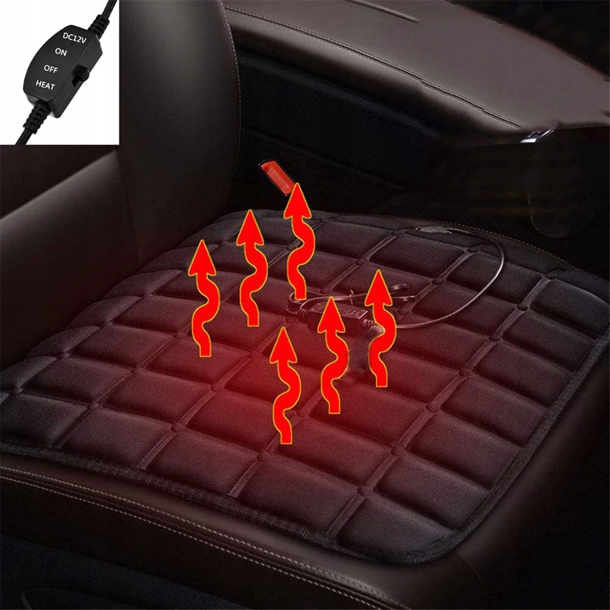 12V CAR HEATING PAD WINTER BLACK HEATING MAT Product weight with unit packaging 0.23 kg