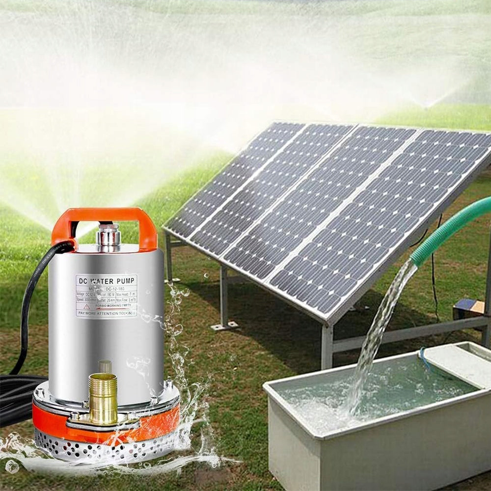 12V DC 3000 L/H SILENT SUBMERSIBLE PUMP HIGH EFFICIENCY AND HIGH FLOW RATE Power 1 W