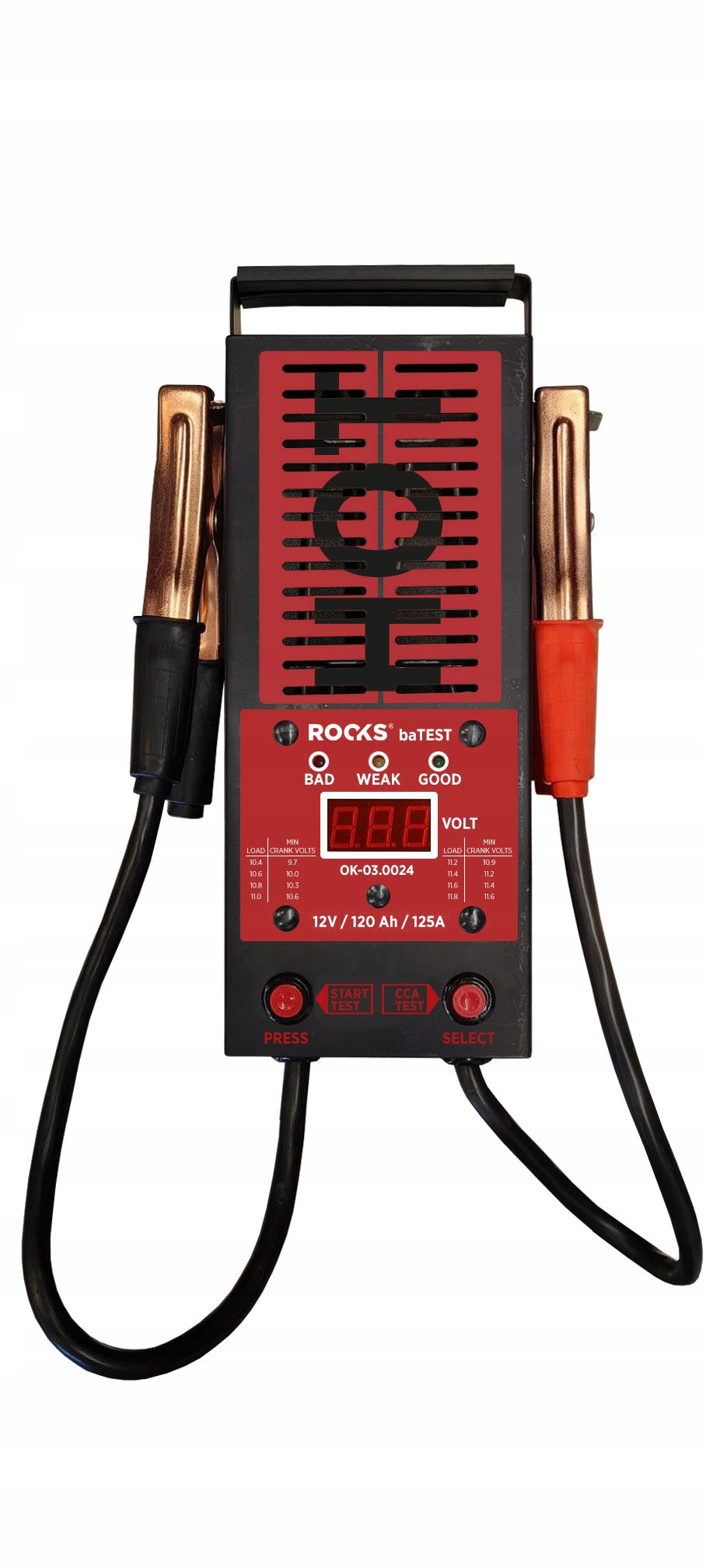 12V Digital Battery Tester, 100A, 200-1000 CCA, 120 Ah