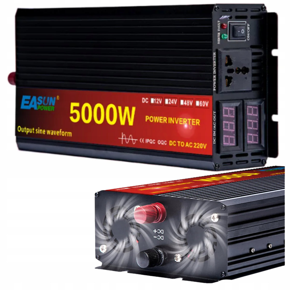 12V TO 230V 5000W SINE PURE SINE WAVE CAR VOLTAGE CONVERTER