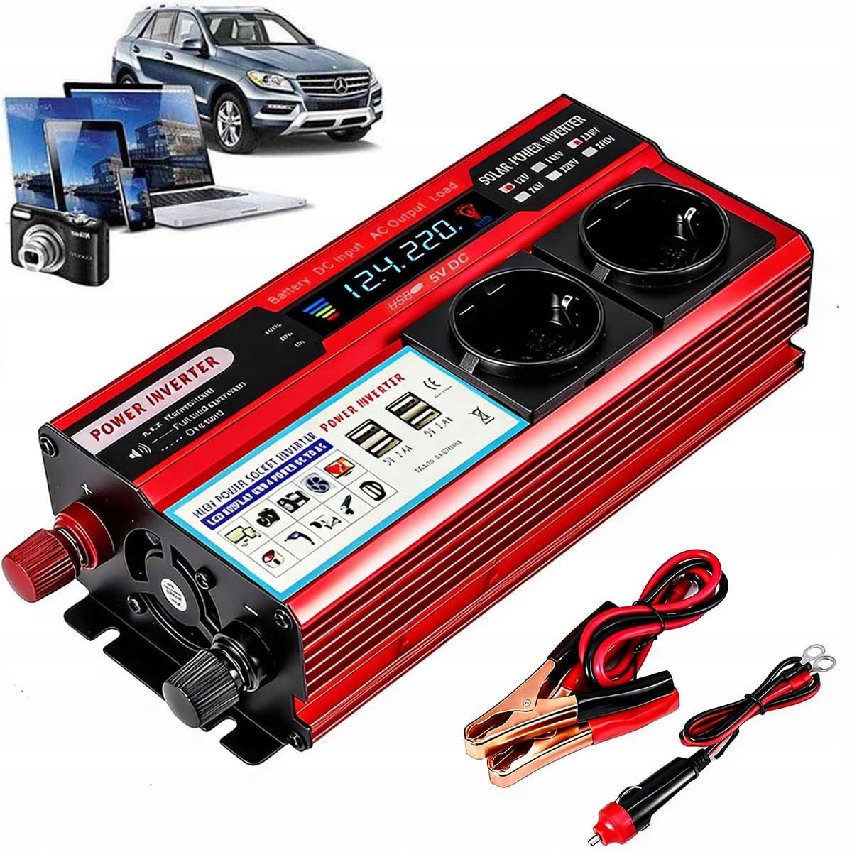 12V TO 230V CAR VOLTAGE CONVERTER 2000W