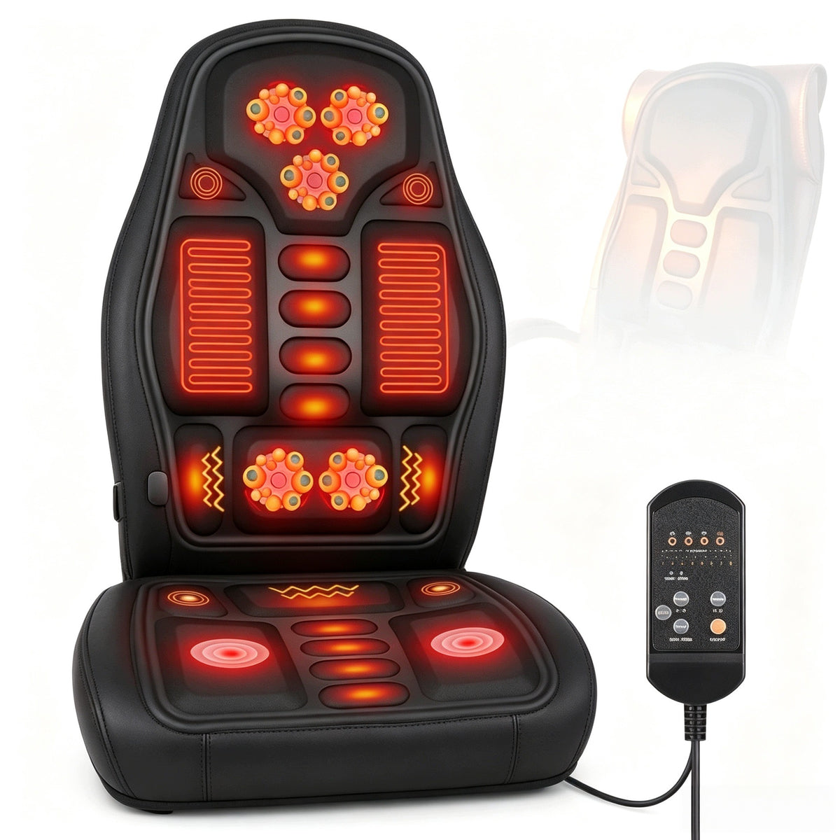 12V VIBRATION MASSAGE MAT FOR MASSAGE WITH HEATING POWERFUL ARMCHAIR MASSAGER