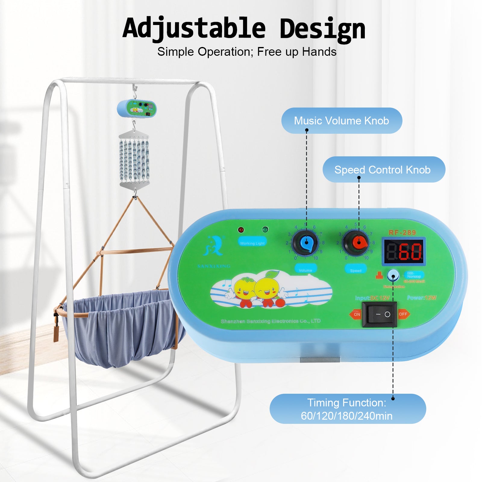 12W 7-Spring Electric Baby Swing Control Brand no brand