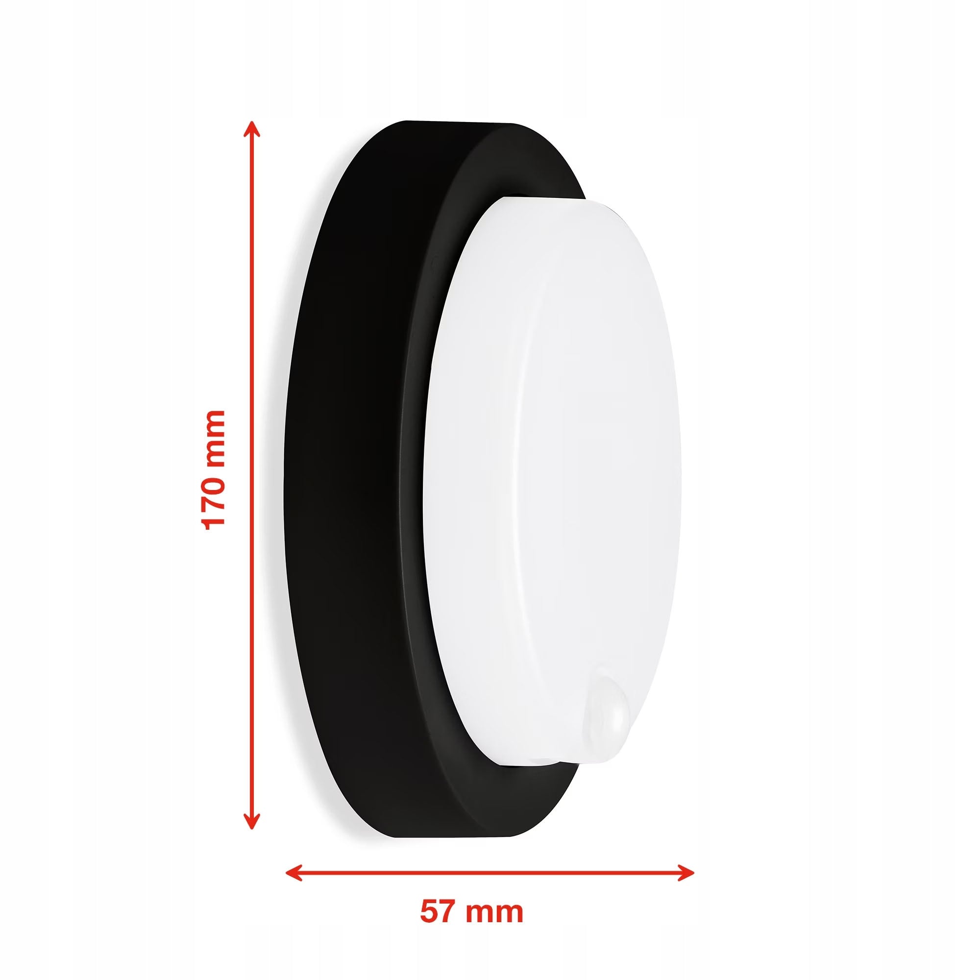 12W LED facade lamp with motion sensor | black | neutral colour Batteries included no