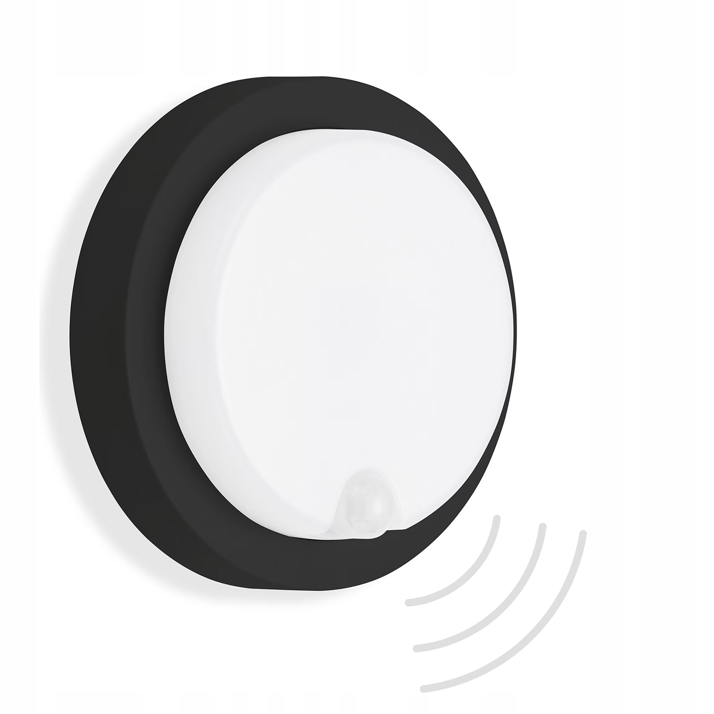 12W LED facade lamp with motion sensor | black | neutral colour