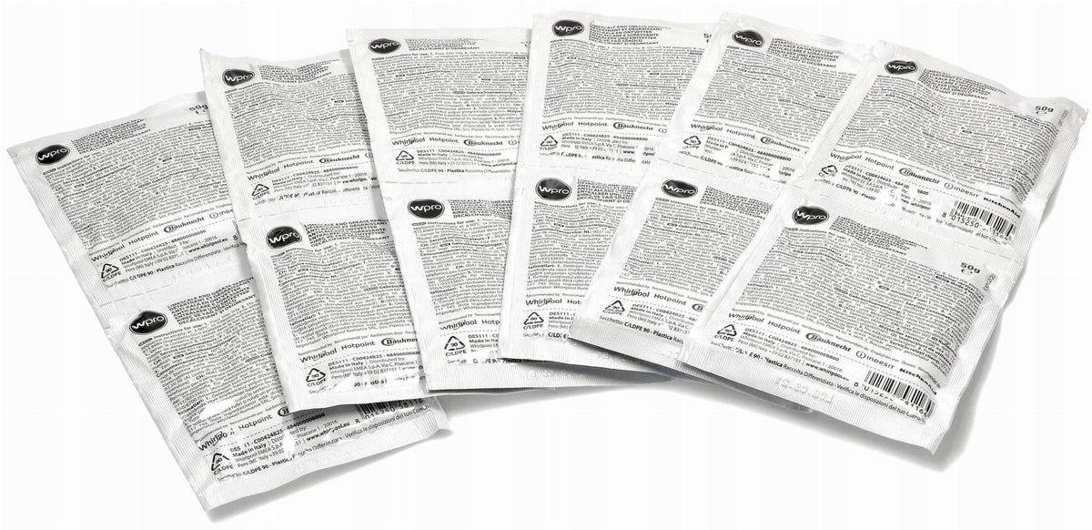 12X Washing Machine and Dishwasher Cleaner Powder, Descaler WPro Brand Wpro