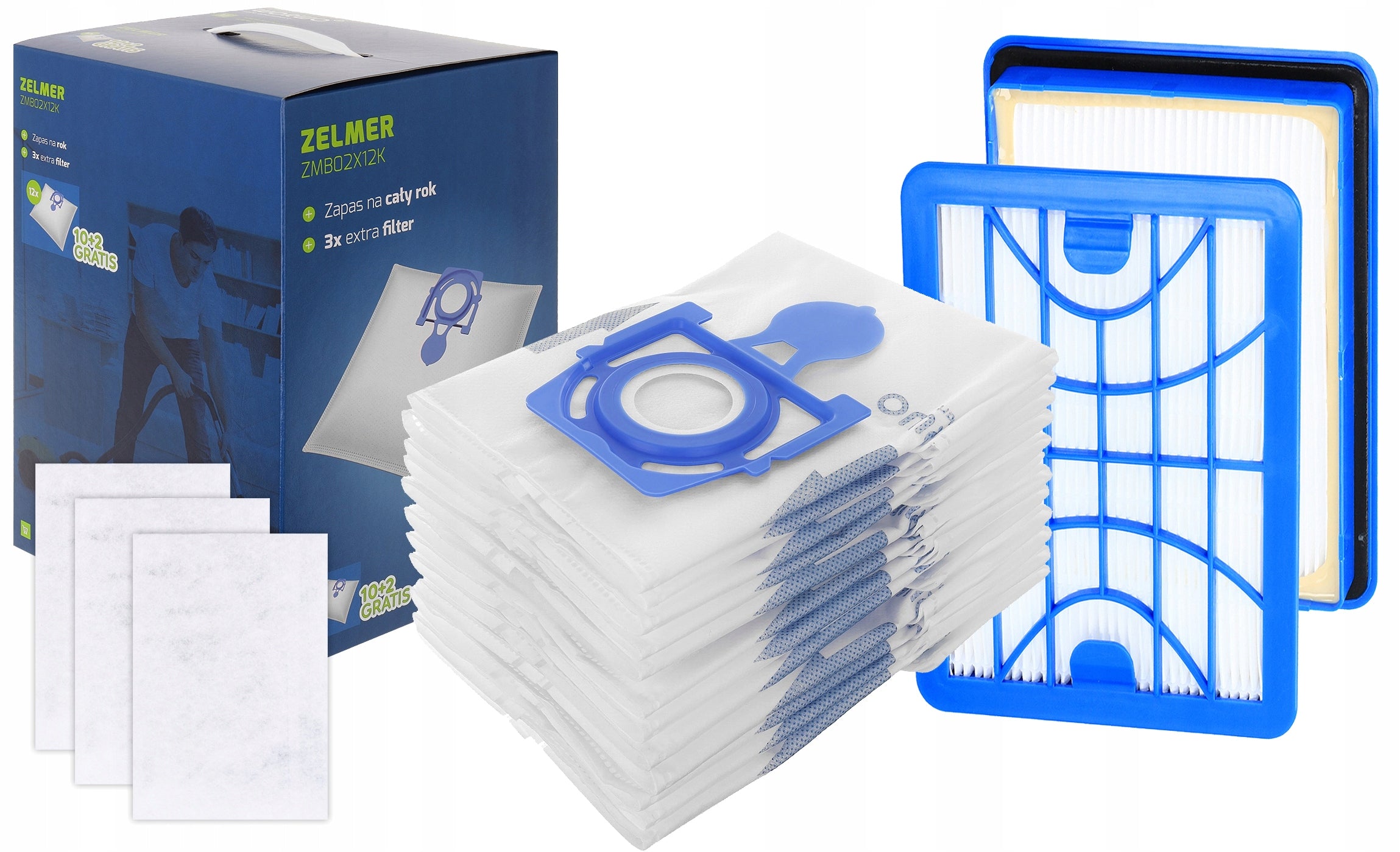 12x BAGS for ZELMER ODYSSEY HEPA FILTER vacuum cleaner