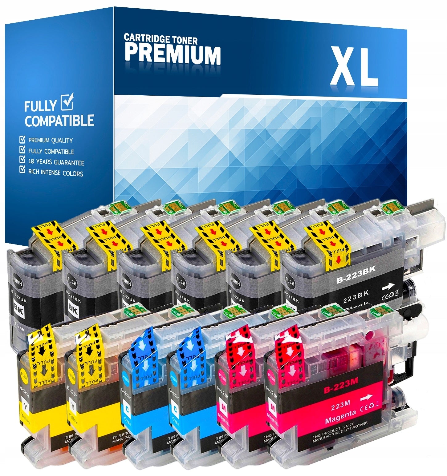 12x BROTHER INK CARTRIDGE DCP-J562DW DCP-J4120DW MFC-J4420DW MFC-J5320DW LC223 XL