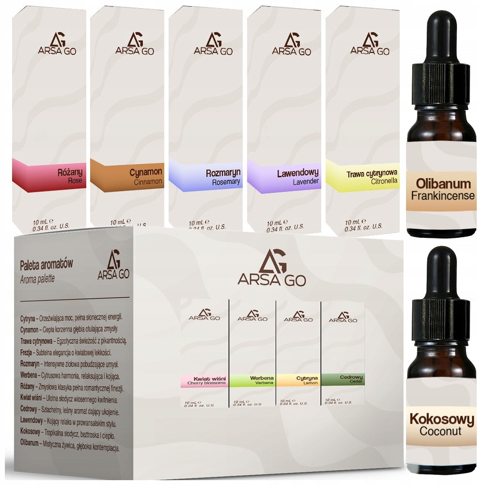 12x FRAGRANCE OILS SET OF FRAGRANCE OILS FOR HUMIDIFIER DIFFUSER 10ml