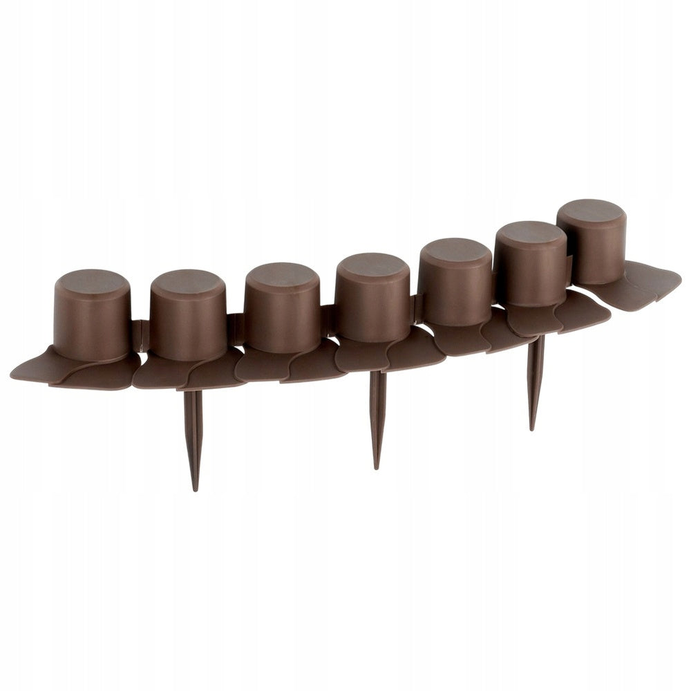 12x GARDEN Palisade brown fence border lawn edging beds 660cm Manufacturer Vilde