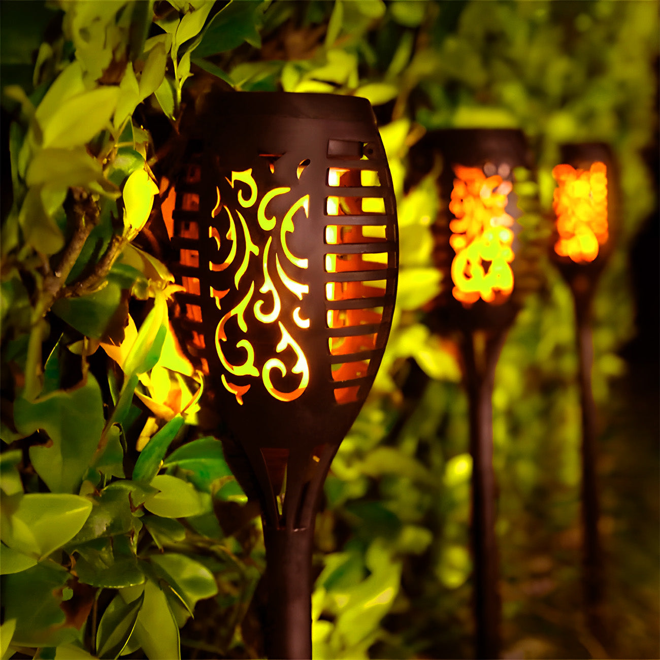 12x SOLAR LED LIGHTS GARDEN TORCH HAMMERED FLAME GARDEN FIRE Manufacturer code POCHODNIE SOLARNE WBIJANE DO OGRODU LAMPKI