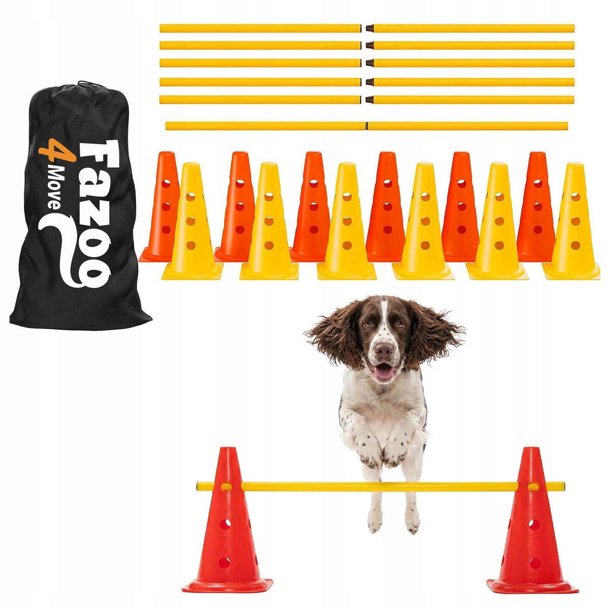 12x TRAINING STICKS WITH Poles Coordination Training Set for Dog