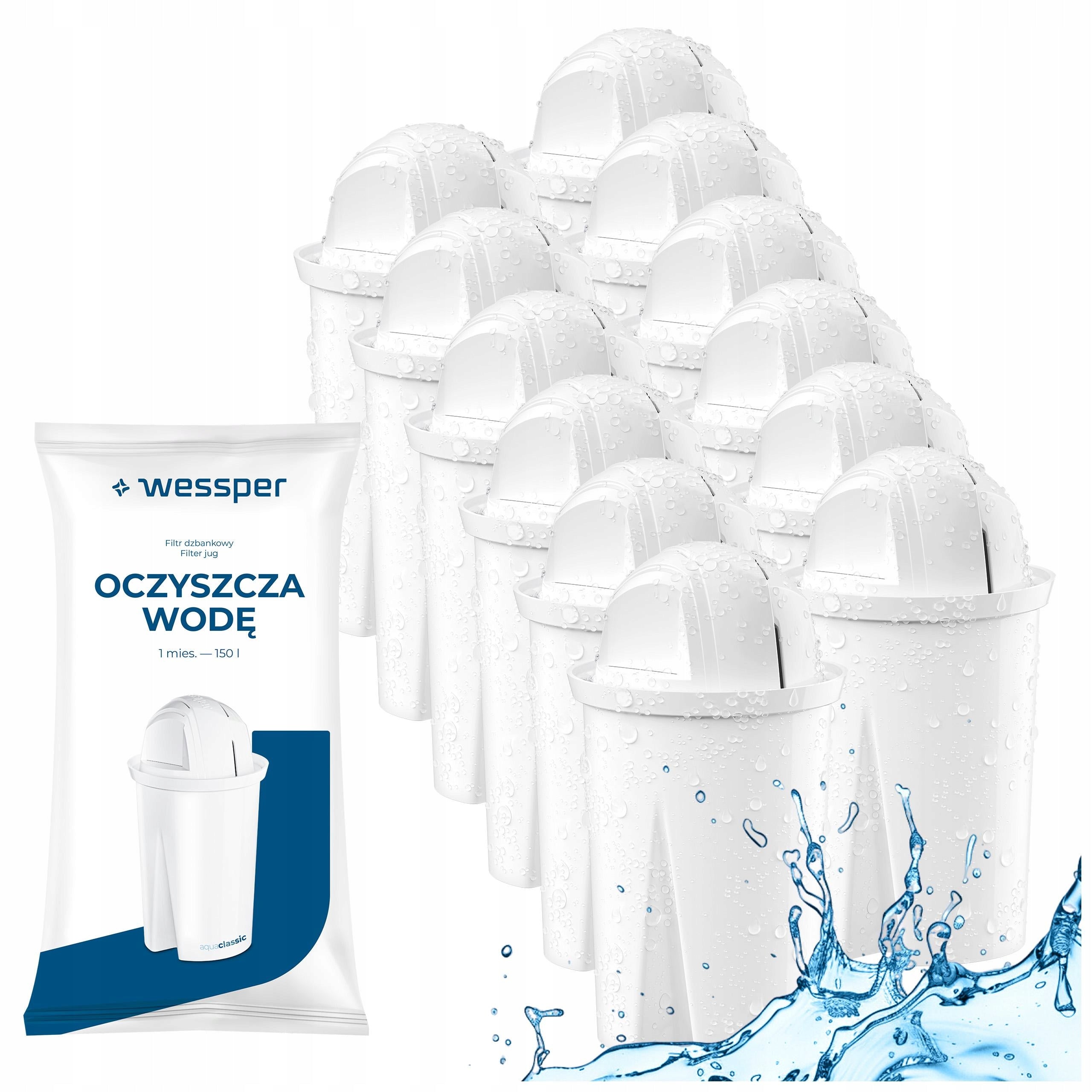 12x Wessper aquaclassic filter for Dafi Crystal filter jug replacement