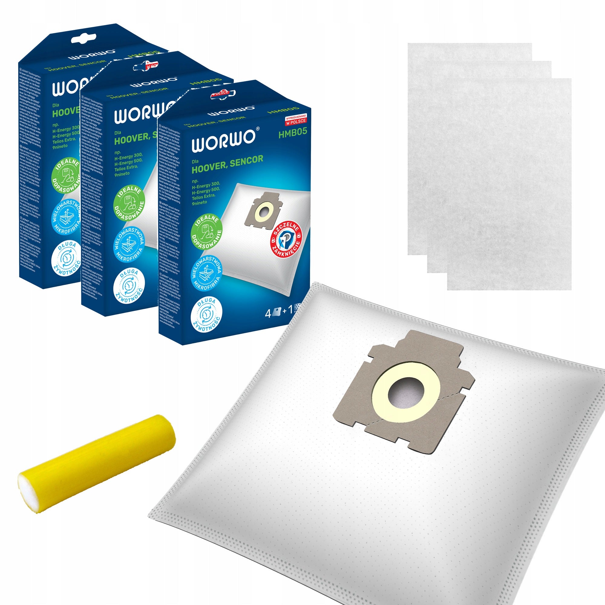 12x vacuum cleaner bags HOOVER Telios Extra H81, SENCOR, TRISA, DOMO, ETA