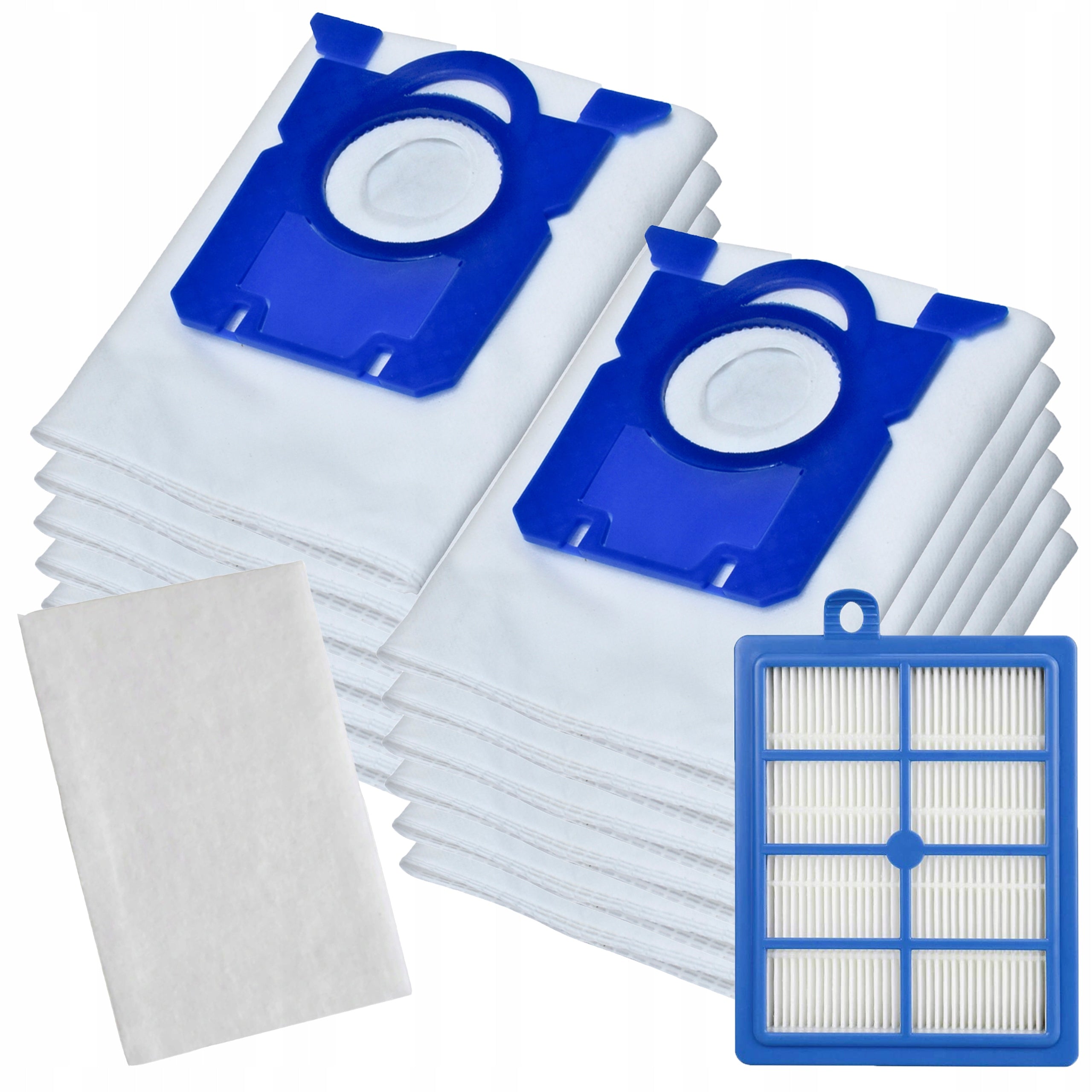 12xELECTROLUX PHILIPS AEG VACUUM CLEANER BAGS + HEPA FILTER FC8031 H13 EFH12