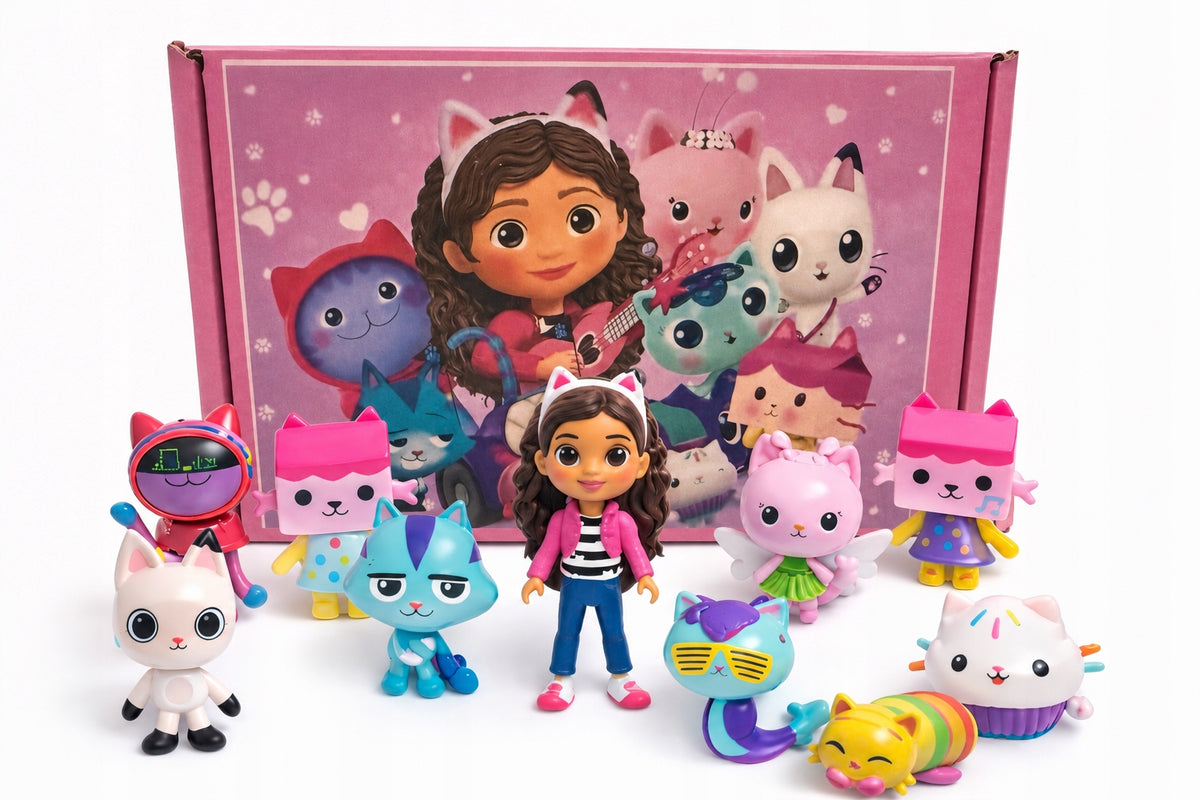 13 Kitten Figurines Set Gift