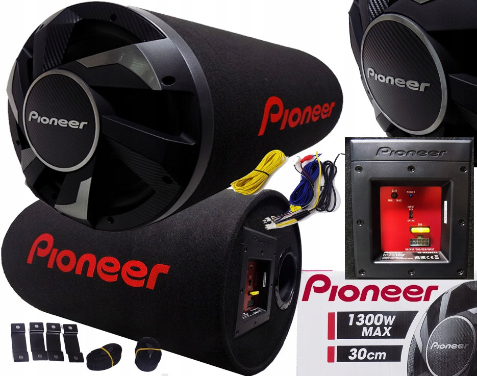 1300W SUPER BASS TUBE SUBWOOFER PIONEER + AMPLIFIER +CABLES + BANDS