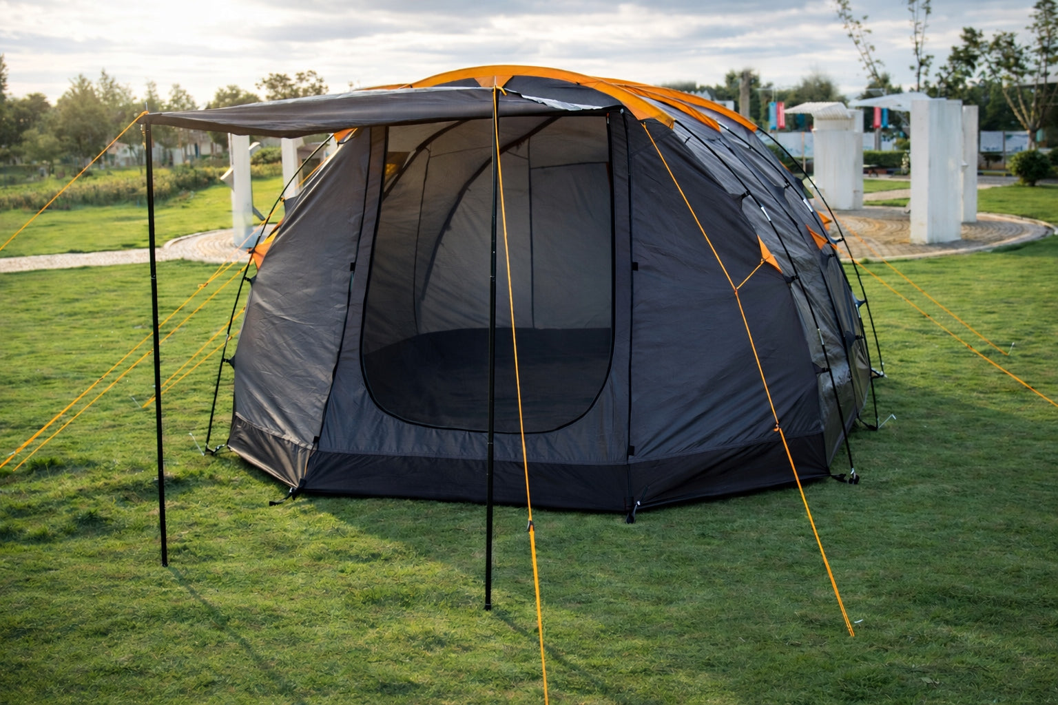 13m² Tent PANAMA XXL 5 persons 5000mm Integrated floor Black cabins Brand Vibra Camping