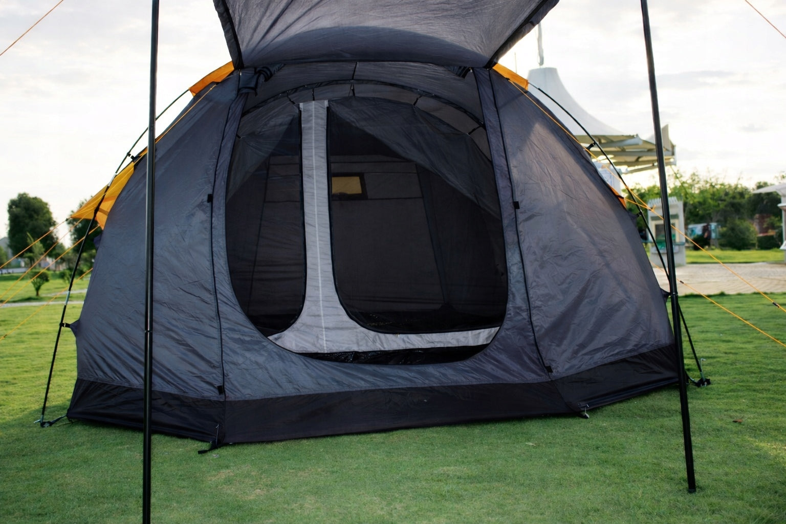 13m² Tent PANAMA XXL 5 persons 5000mm Integrated floor Black cabins Model Panama II