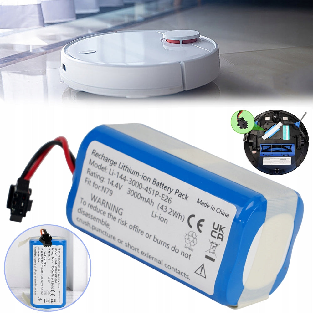14,4V 3000MAH REPLACEMENT LITHIUM BATTERY FOR ROBOT VACUUM CLEANER