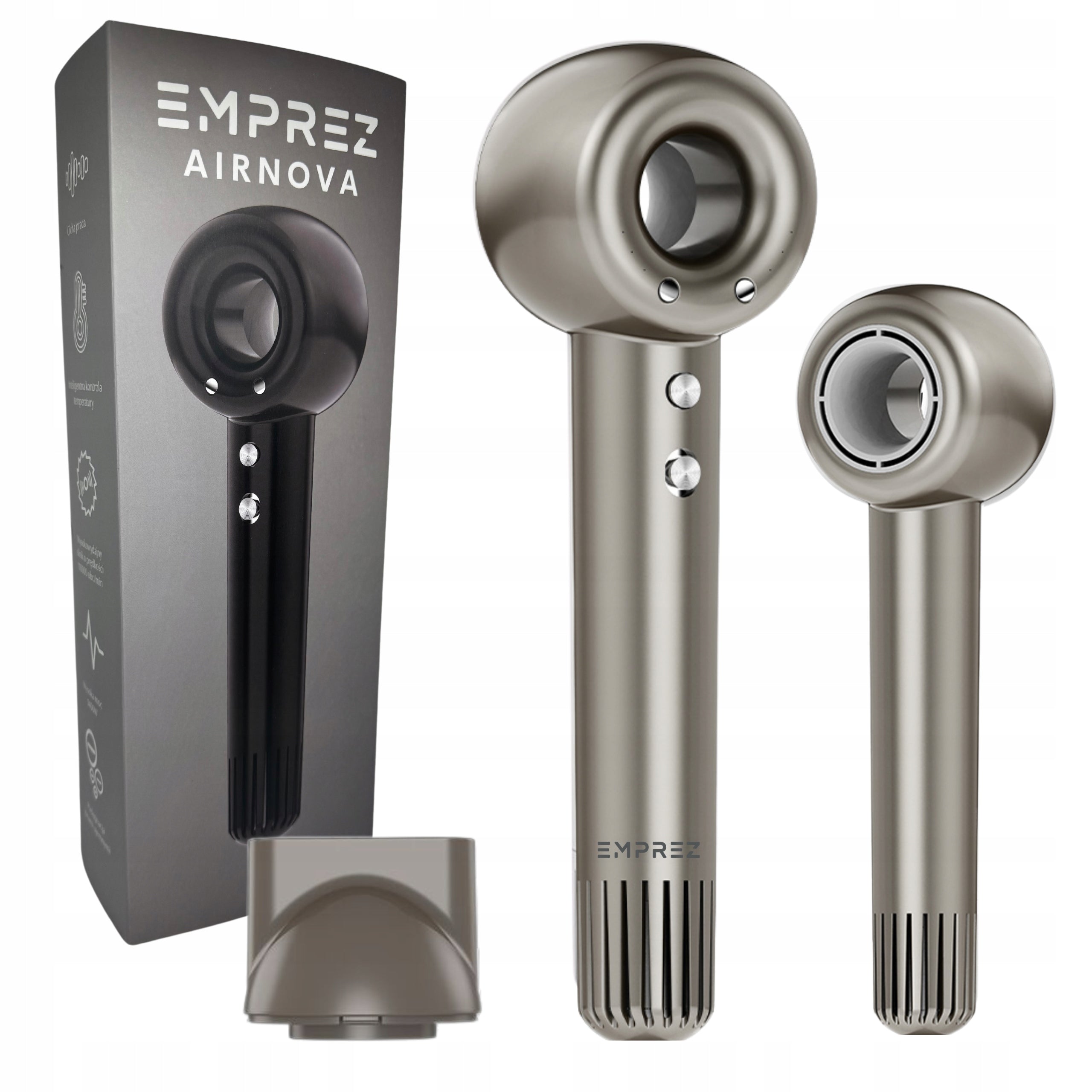 1400W HAIR DRYER STRONG IONIZATION EMPREZ Airnova Poland Mark Silver
