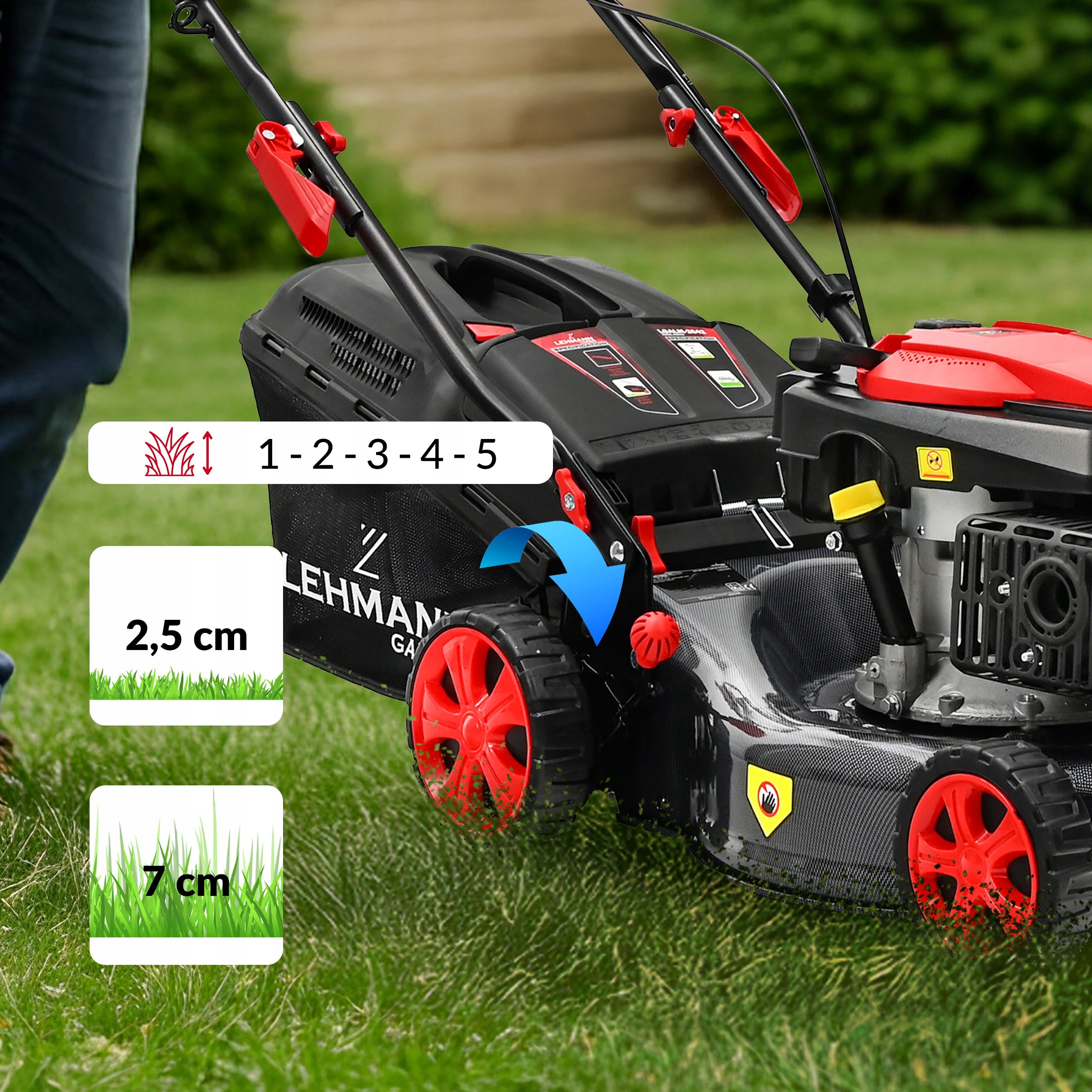 146CC DRIVEN PETROL LAWN MOWER LIGHT STRONG MANEUVERABLE 44CM + OIL Series FESTUCA