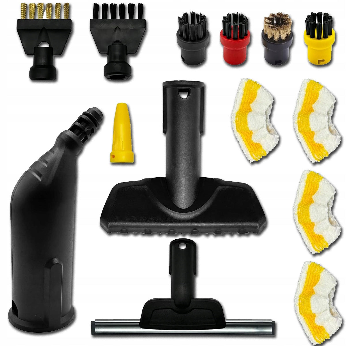 14PCS Round Brushes for KARCHER SC1-SC5 + RICH ACCESSORY SET