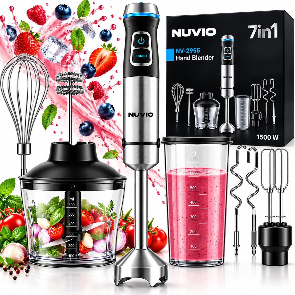 1500W HAND BLENDER WITH TURBO BEATER MIXER