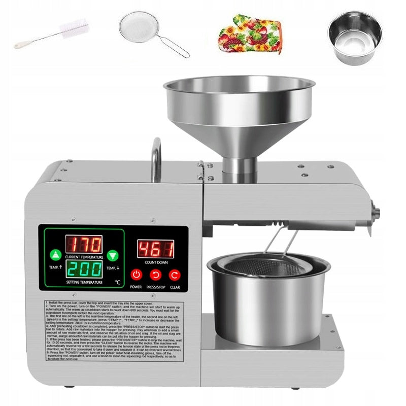1500W nierdzewnej Automatyczna prasa do oleju z Kontrola temperatury Manufacturer code 6972754927756