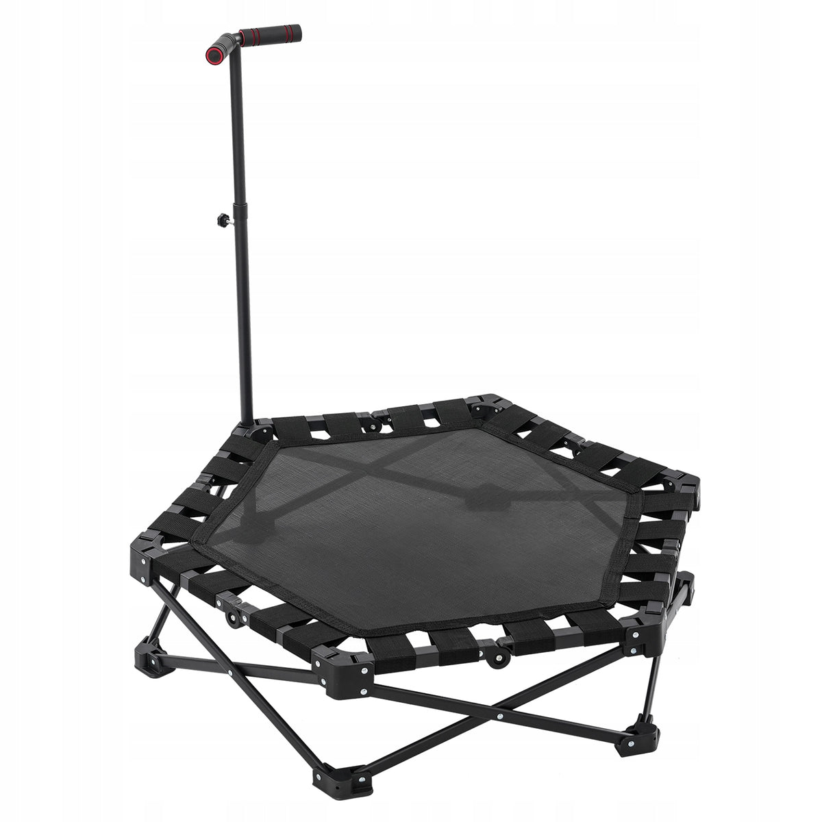 150kg Load Foldable Rebounder Trampoline with Adjustable Support Handlebars