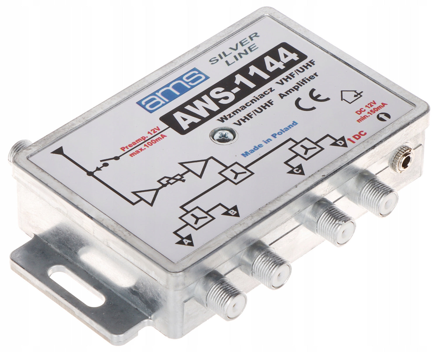 15dB ANTENNA AMPLIFIER SPLITTER FOR 4 AWS TVS Brand no brand